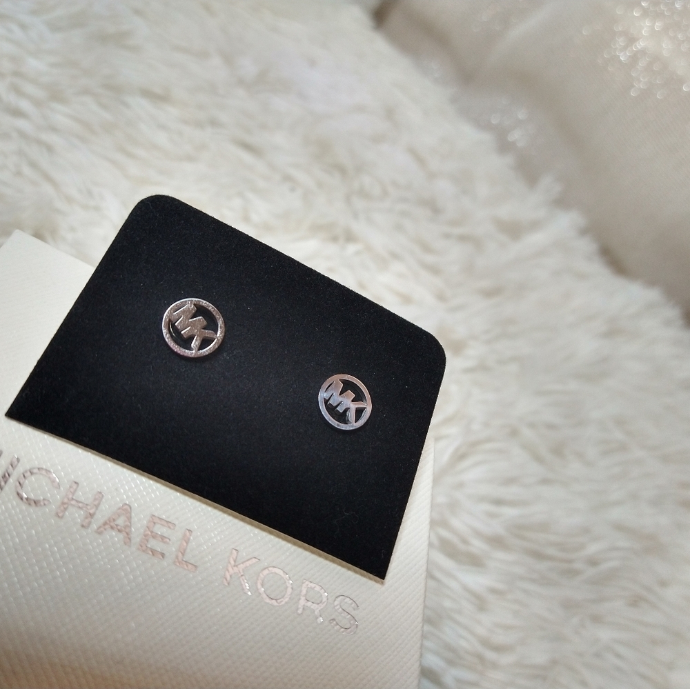 Mk silver earrings